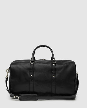 Marco Polo Matt Black - Large Leather Carryall - Republic of Florence
