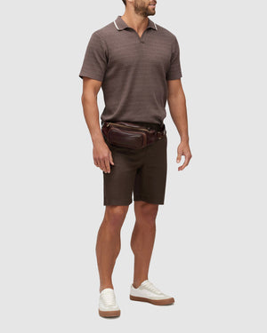 Marius Brown - Front Sling leather Bag - Republic of Florence