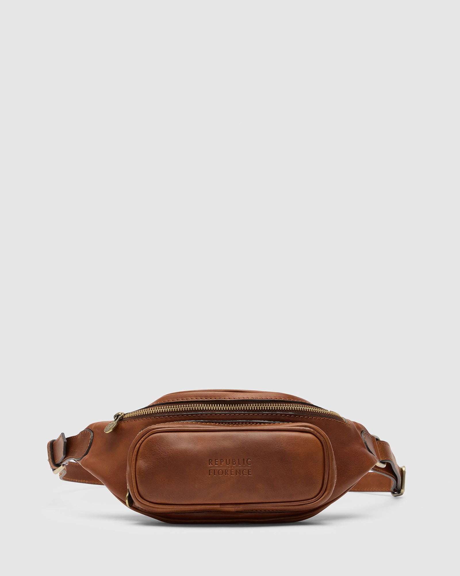 Marius Matt Brown - Front Sling leather Bag - Republic of Florence