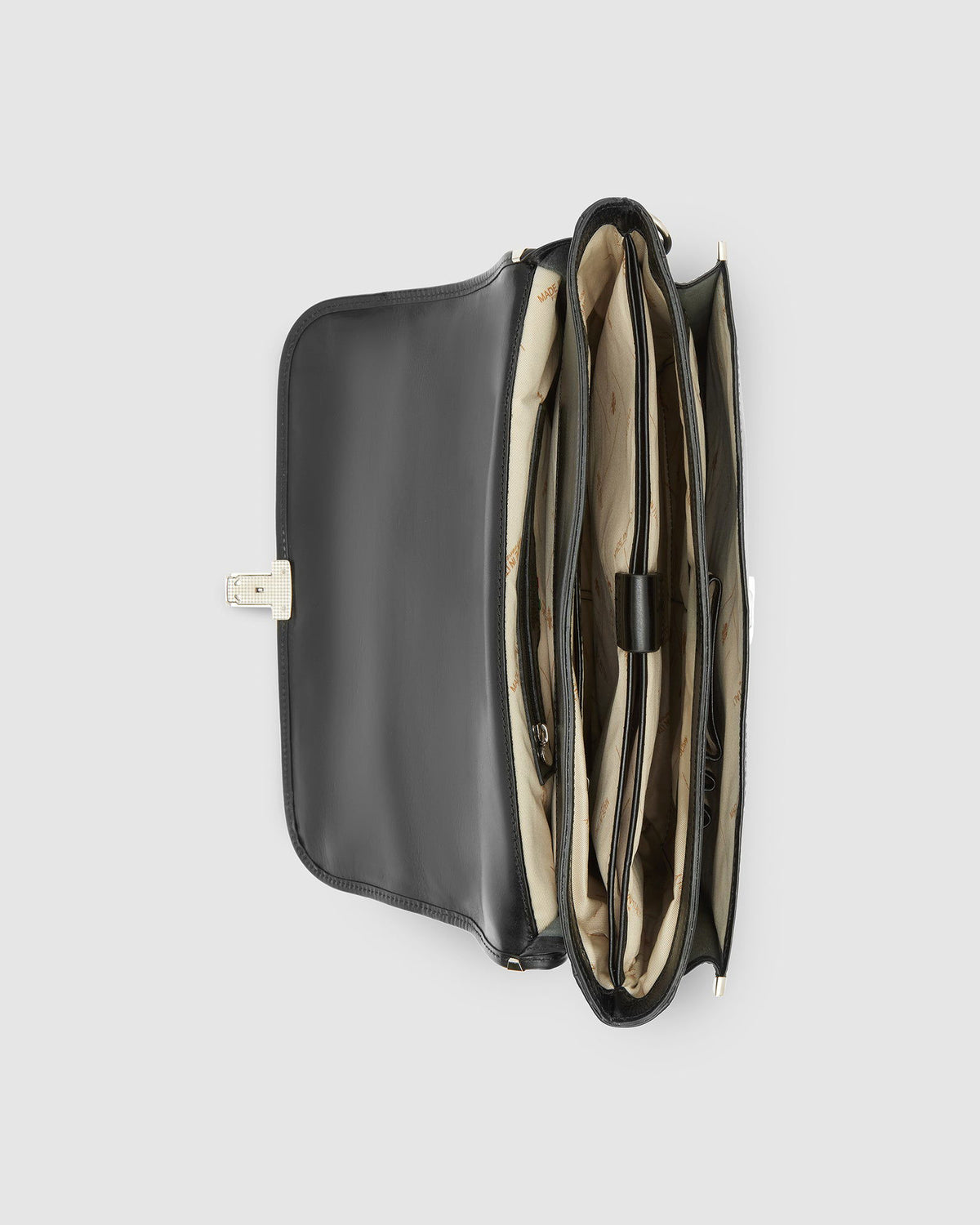 Milan Black - Leather Laptop Briefcase - Republic of Florence