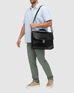 Milan Jet - Leather Work Briefcase