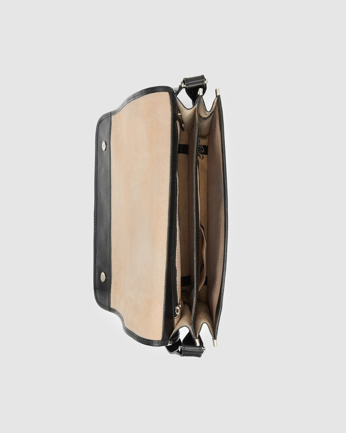 NERO Black - 15" Leather Messenger Bag - Republic of Florence