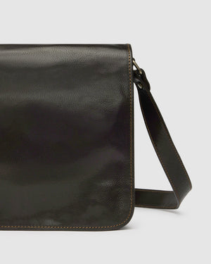 NERO Chocolate - Double Compartment Messenger - Republic of Florence