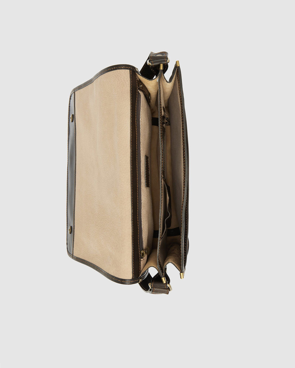 NERO Chocolate - Double Compartment Messenger - Republic of Florence