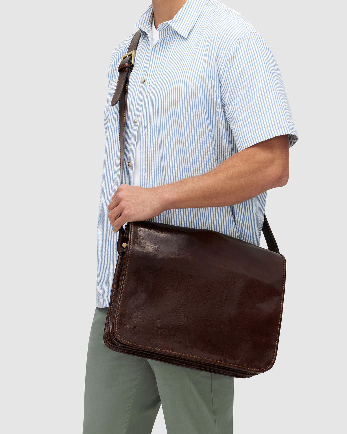 Nero Brown - Double Compartment Messenger - Republic of Florence