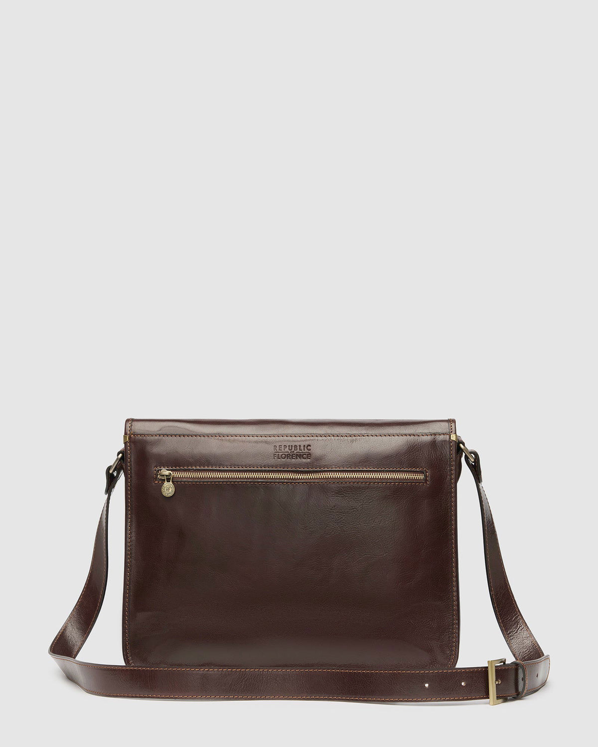 Nero Brown - Double Compartment Messenger - Republic of Florence