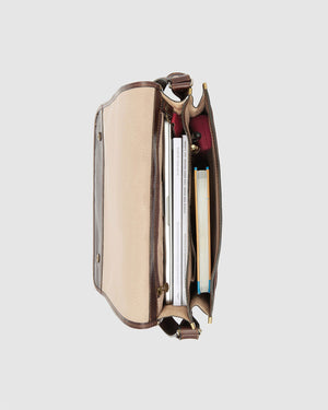Nero Brown - Double Compartment Messenger - Republic of Florence