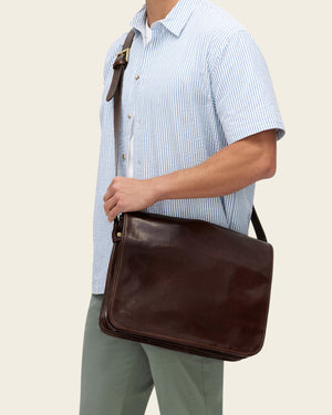 Nero Terra - 15" Leather Messenger Bag