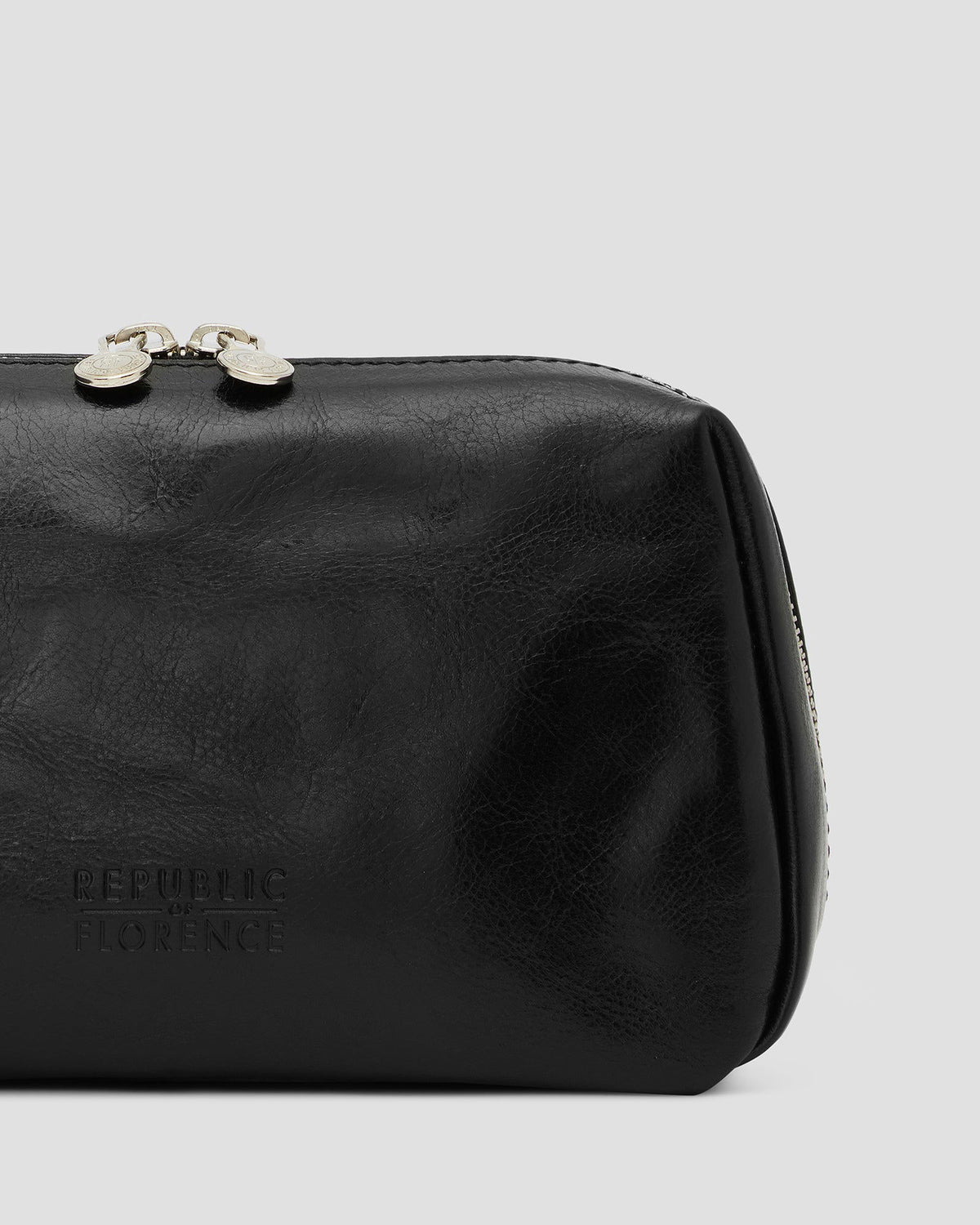 Otto Dopp Kit Black - Leather Toiletry Bag - Republic of Florence