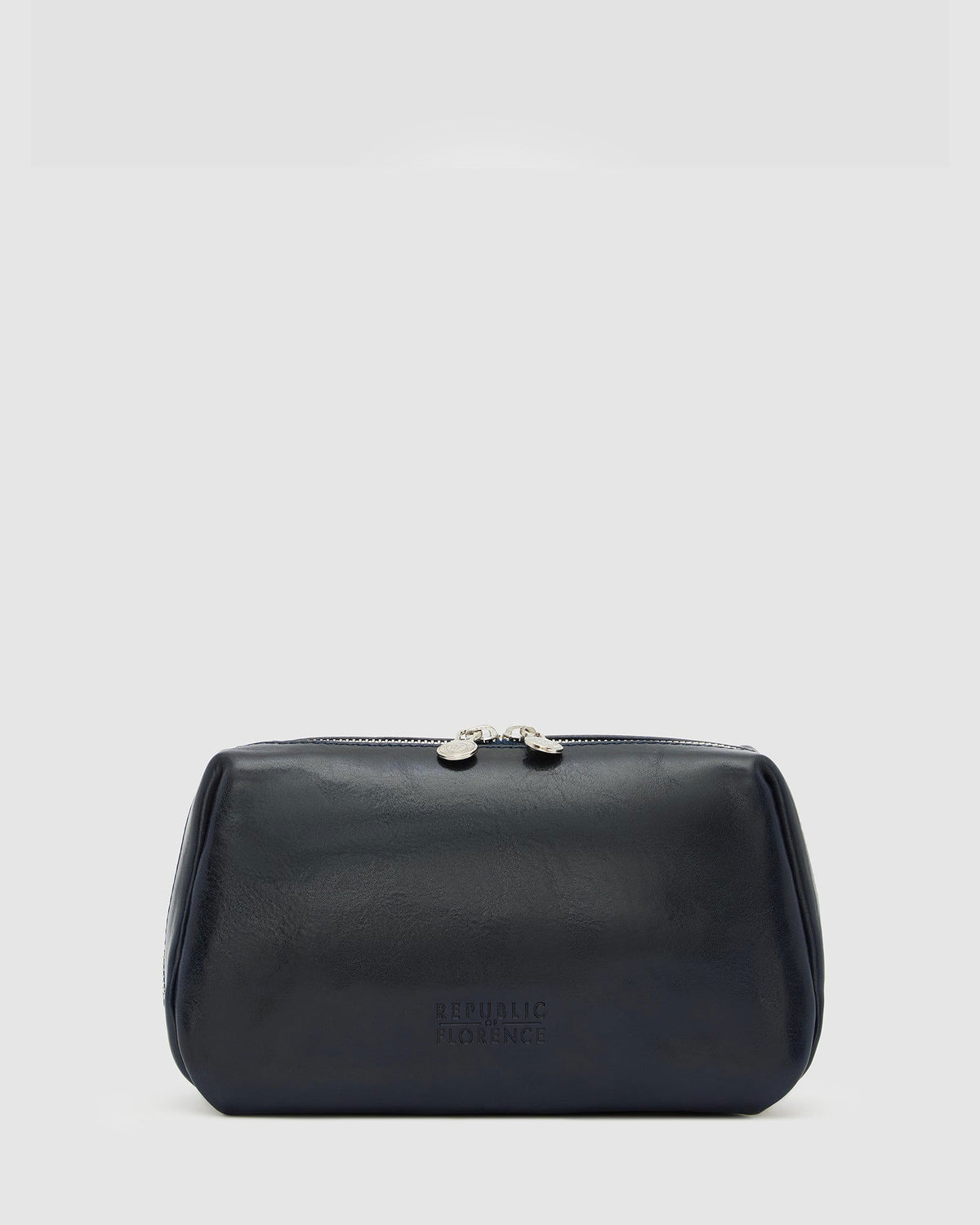 Otto  Dopp Kit Blue - Leather Toiletry Bag - Republic of Florence