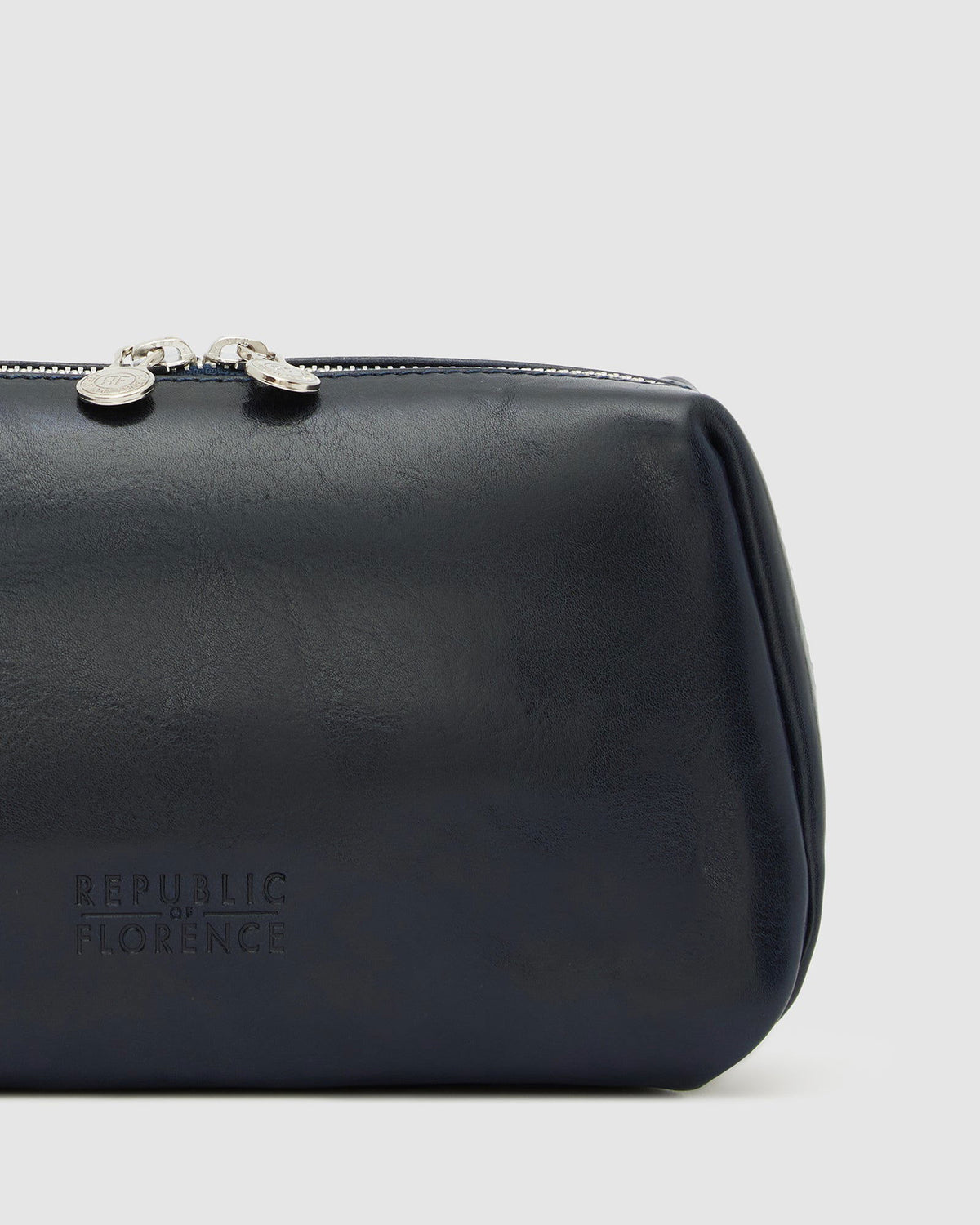 Otto  Dopp Kit Blue - Leather Toiletry Bag - Republic of Florence