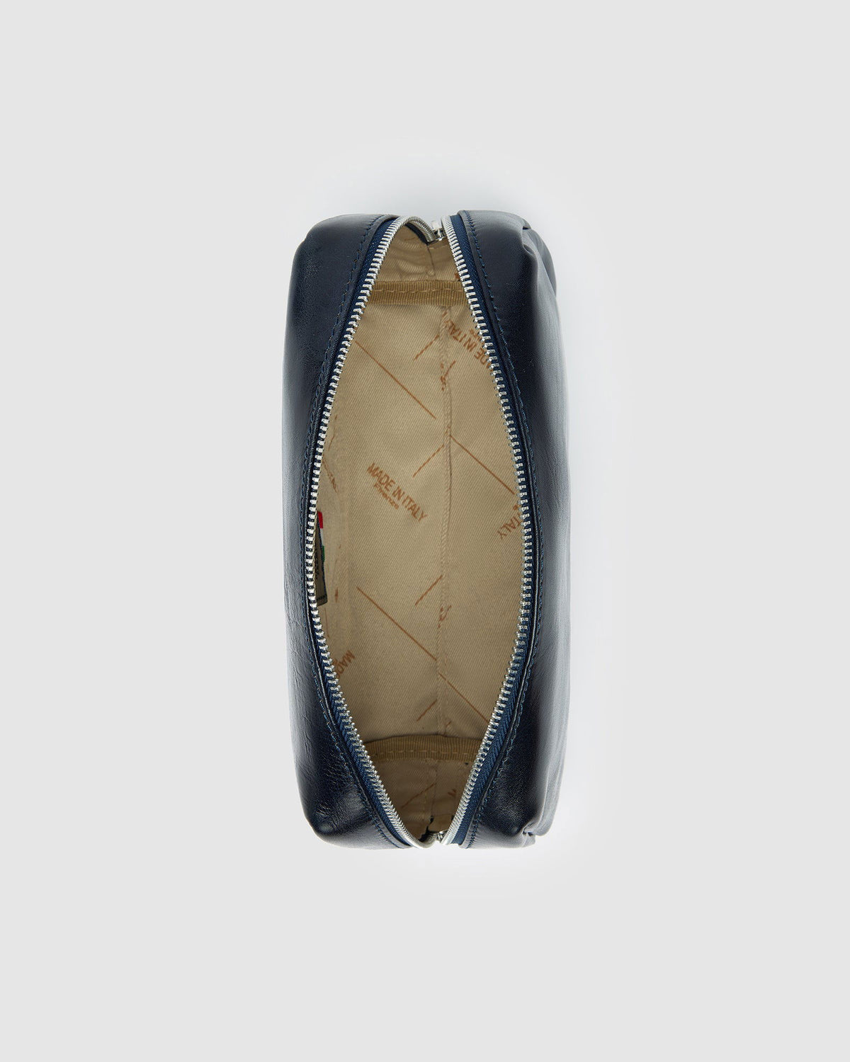 Otto  Dopp Kit Blue - Leather Toiletry Bag - Republic of Florence