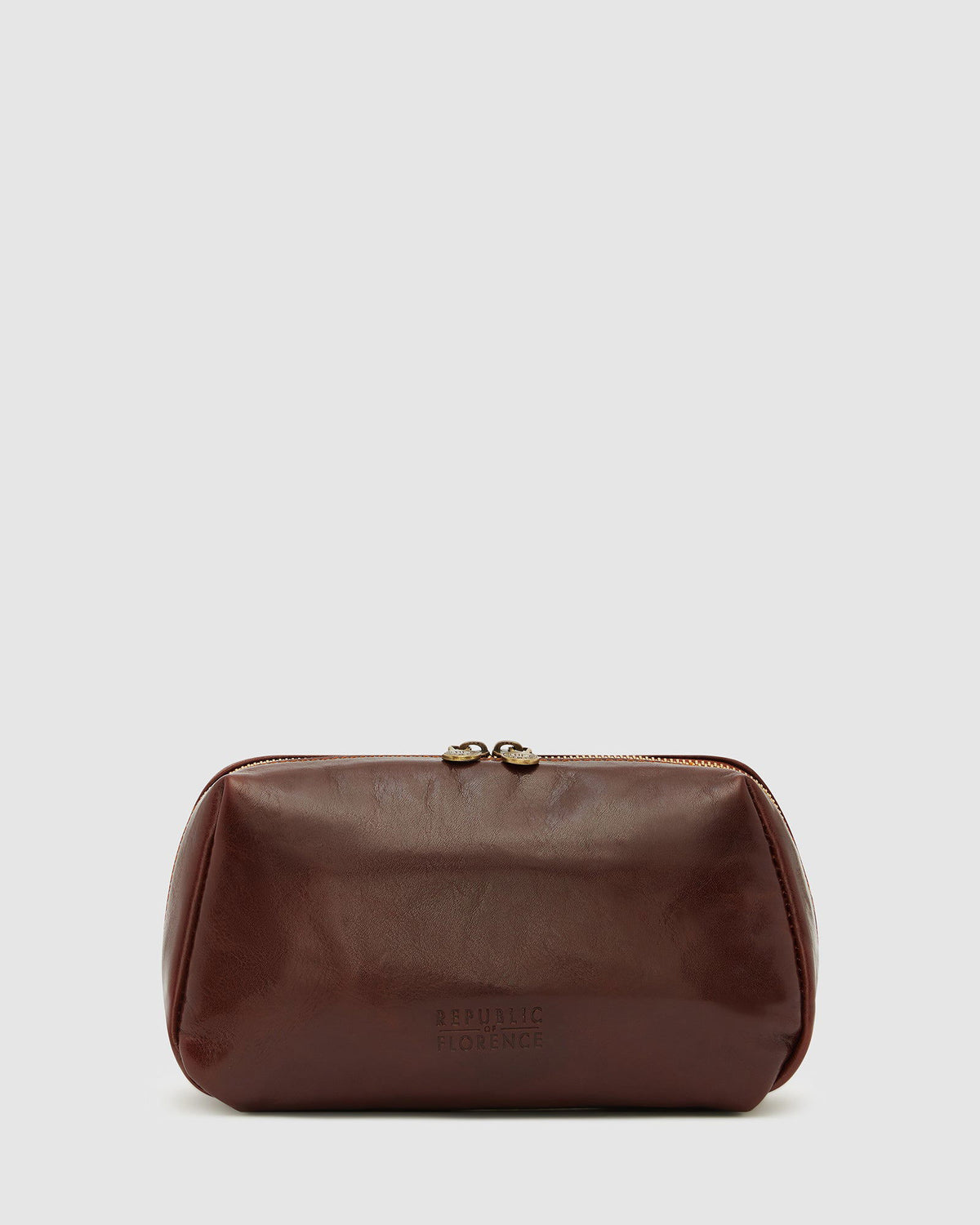 Otto Dopp Kit Brown - Leather Toiletry Bag - Republic of Florence