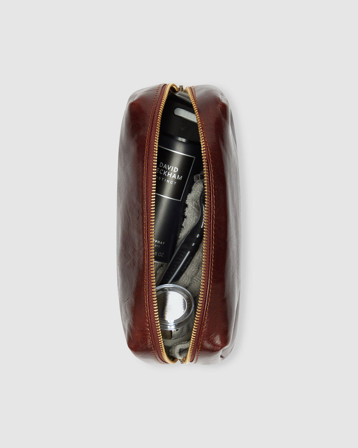 Otto Dopp Kit Brown - Leather Toiletry Bag - Republic of Florence