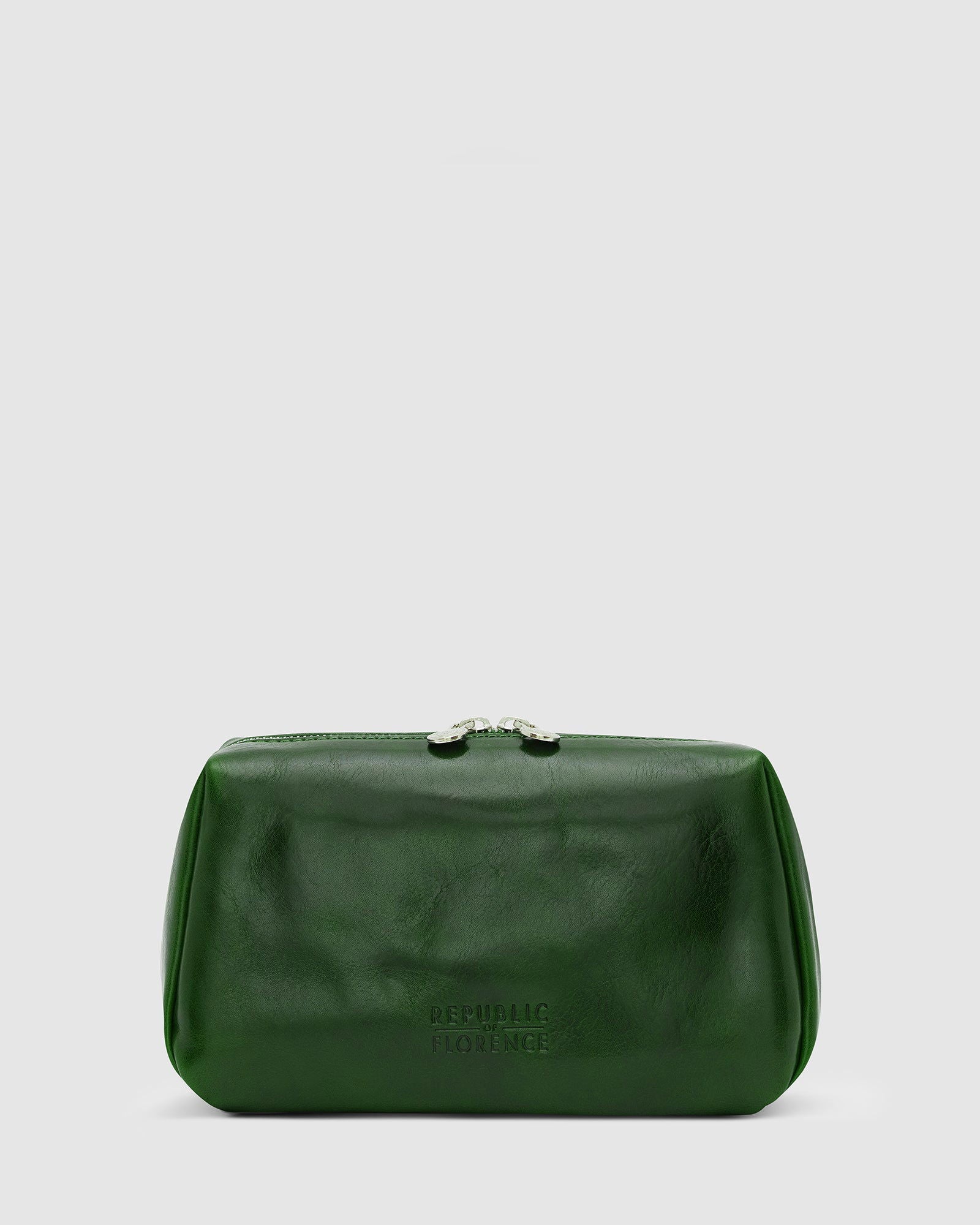 Otto Dopp Kit Green - Leather Toiletry Bag - Republic of Florence