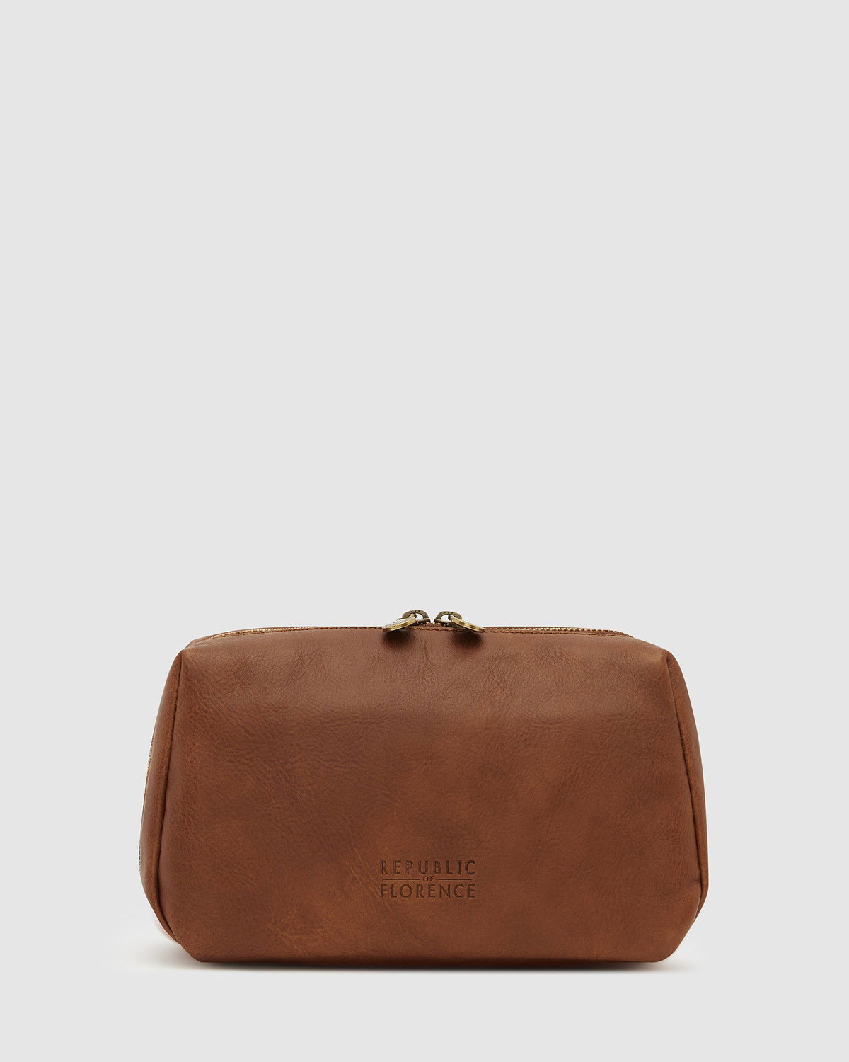 Otto Dopp Kit Matt Brown - Leather Toiletry Bag - Republic of Florence