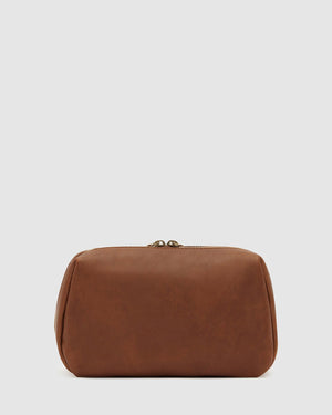 Otto Dopp Kit Matt Brown - Leather Toiletry Bag - Republic of Florence