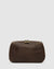 Otto Dopp Kit Matt Chocolate - Leather Toiletry Bag - Republic of Florence