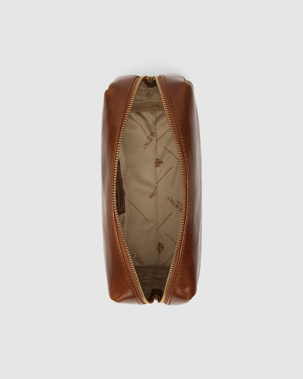 Otto Dopp Kit Tan - Leather Toiletry Bag - Republic of Florence