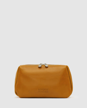 Otto Dopp Kit Yellow - Leather Toiletry Bag - Republic of Florence