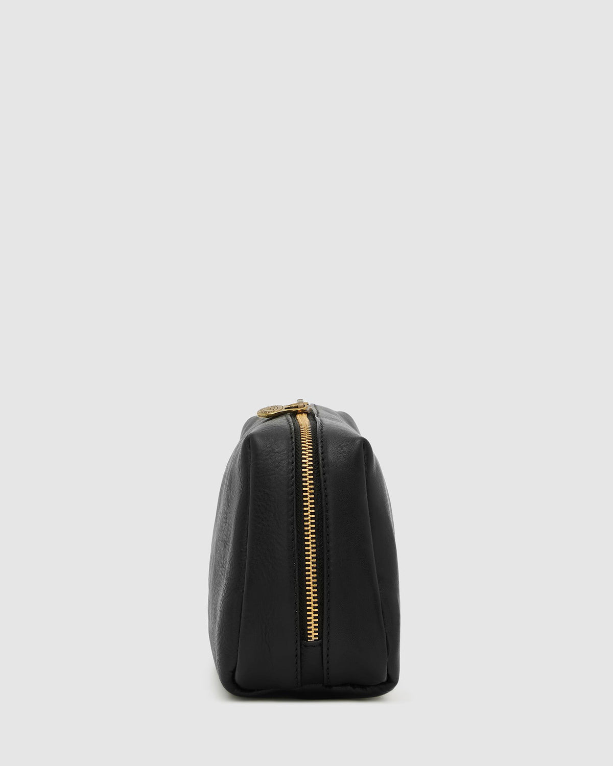Otto Matt Black - Leather Toiletry Bag - Republic of Florence