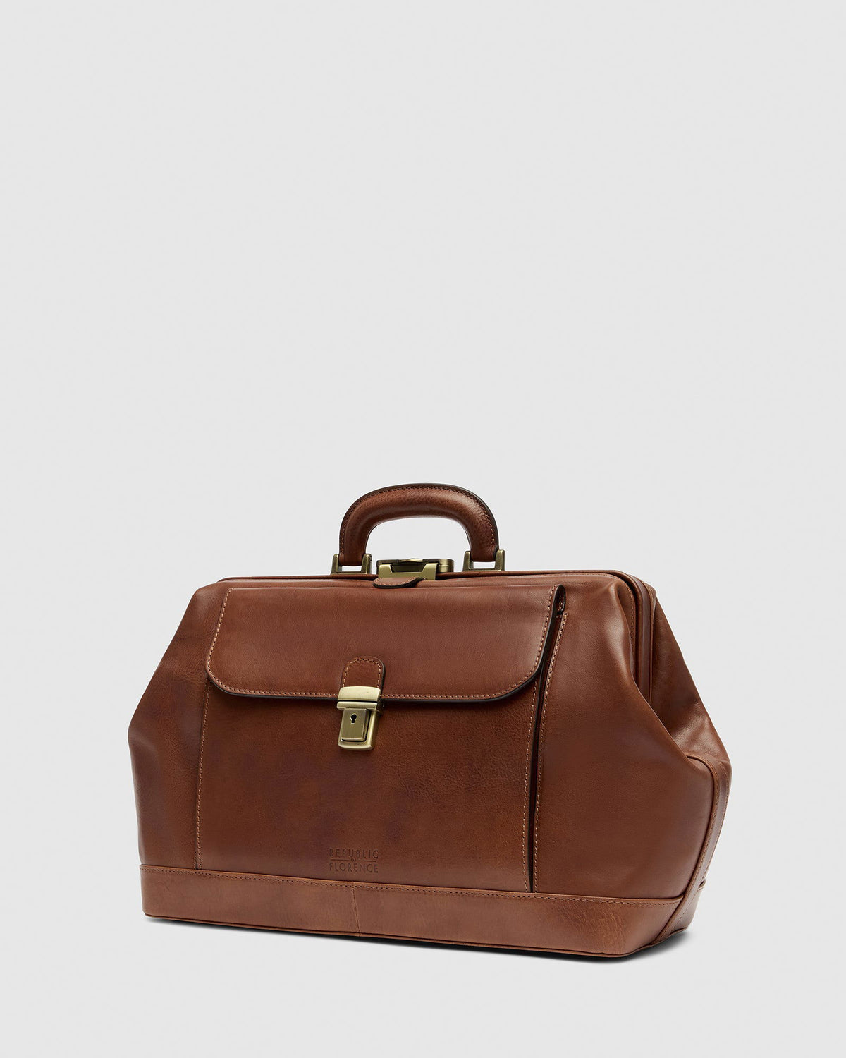 Panacea Matt Brown Leather Doctor Bag Republic of Florence