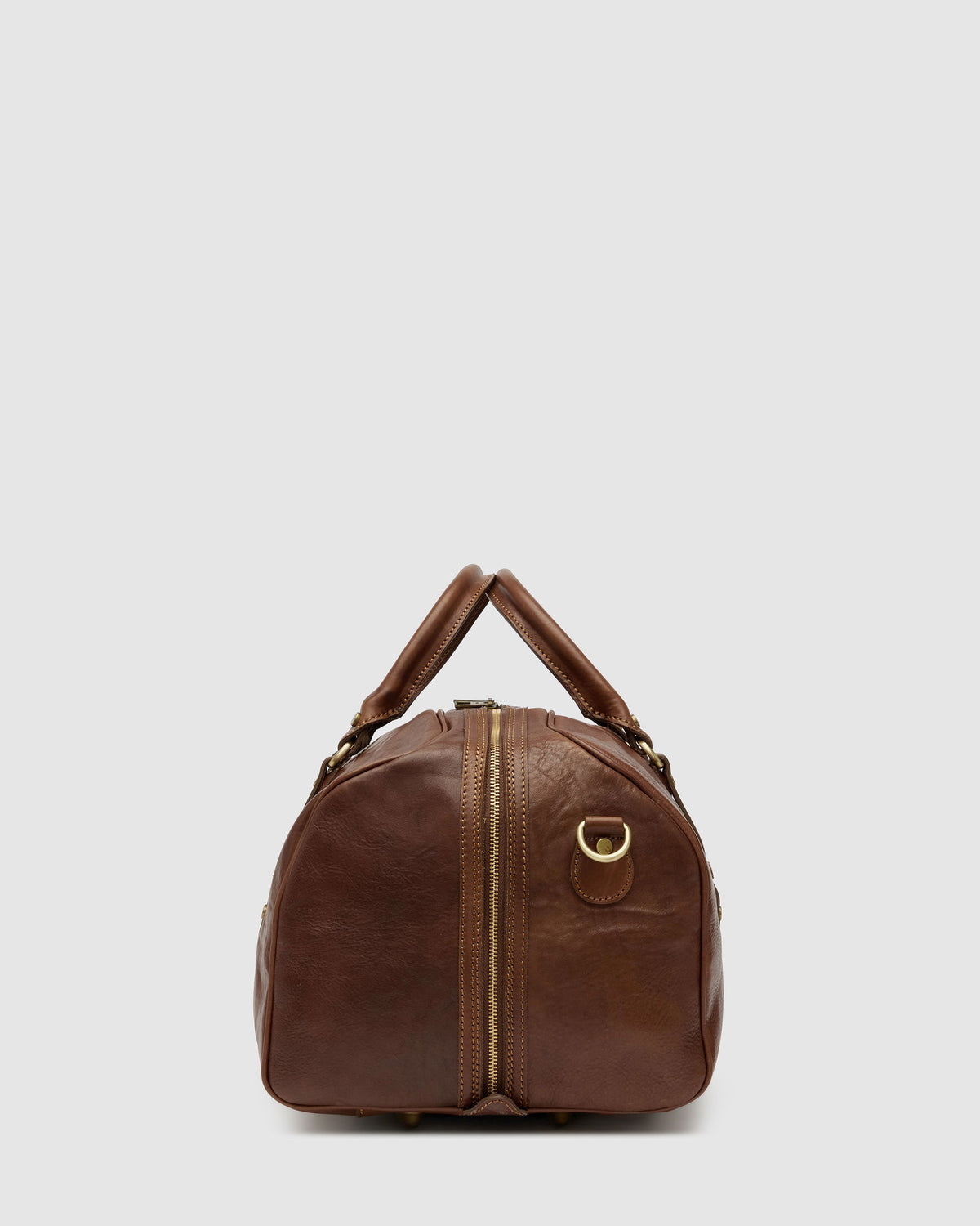 Polo Medium Brown - Leather Duffle Bag - Republic of Florence