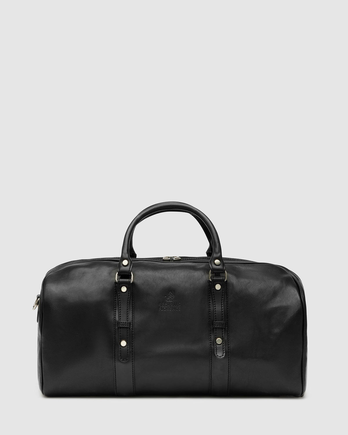 Polo Medium Matt Black Leather Duffle Bag Republic of Florence