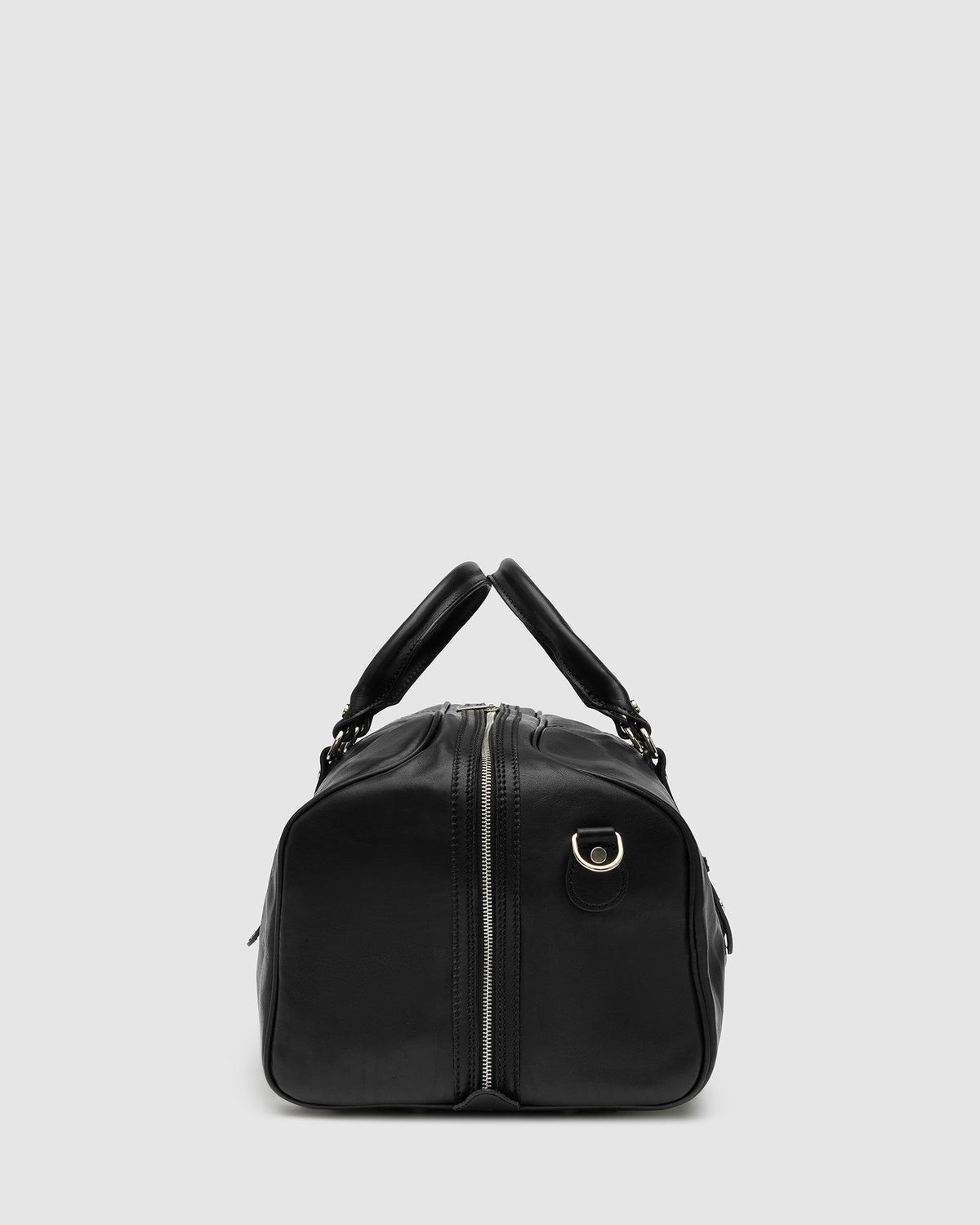 Polo Medium Matt Black - Leather Duffle Bag - Republic of Florence