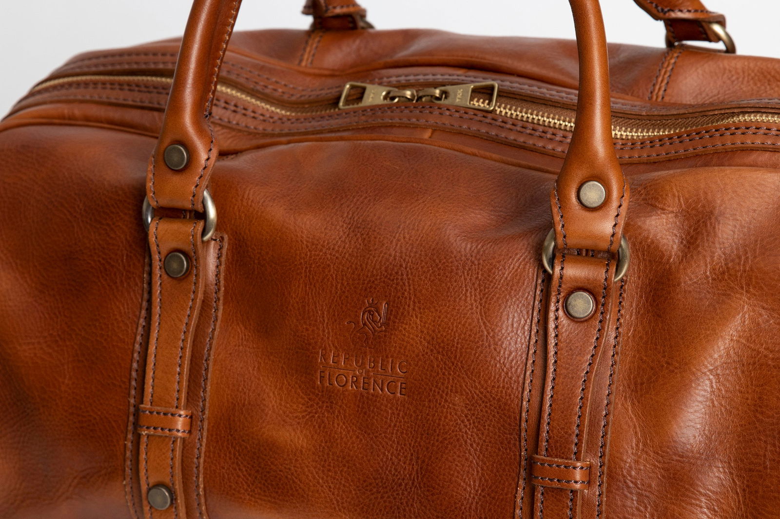 Polo Small Matt Tan - Leather Duffle Bag - Republic of Florence