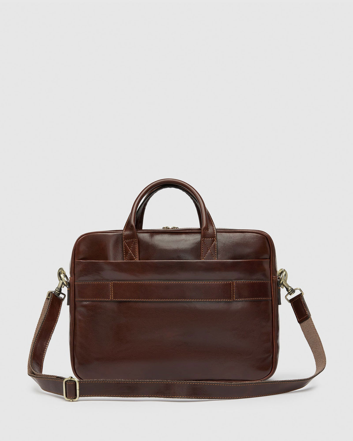 Pretoria Brown - Leather Laptop Briefcase - Republic of Florence