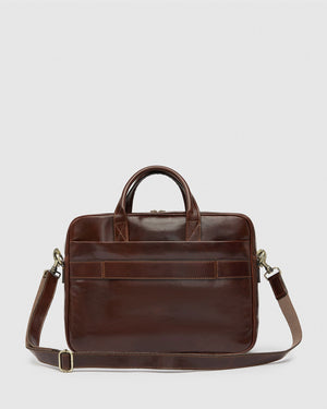 Pretoria Brown - Leather Laptop Briefcase - Republic of Florence