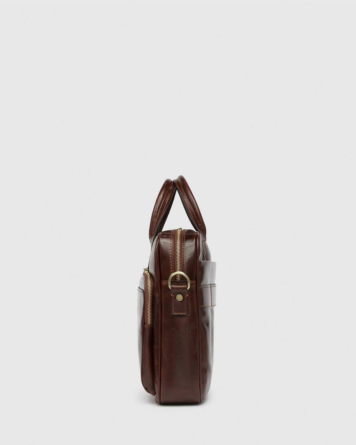 Pretoria Brown - Leather Laptop Briefcase - Republic of Florence