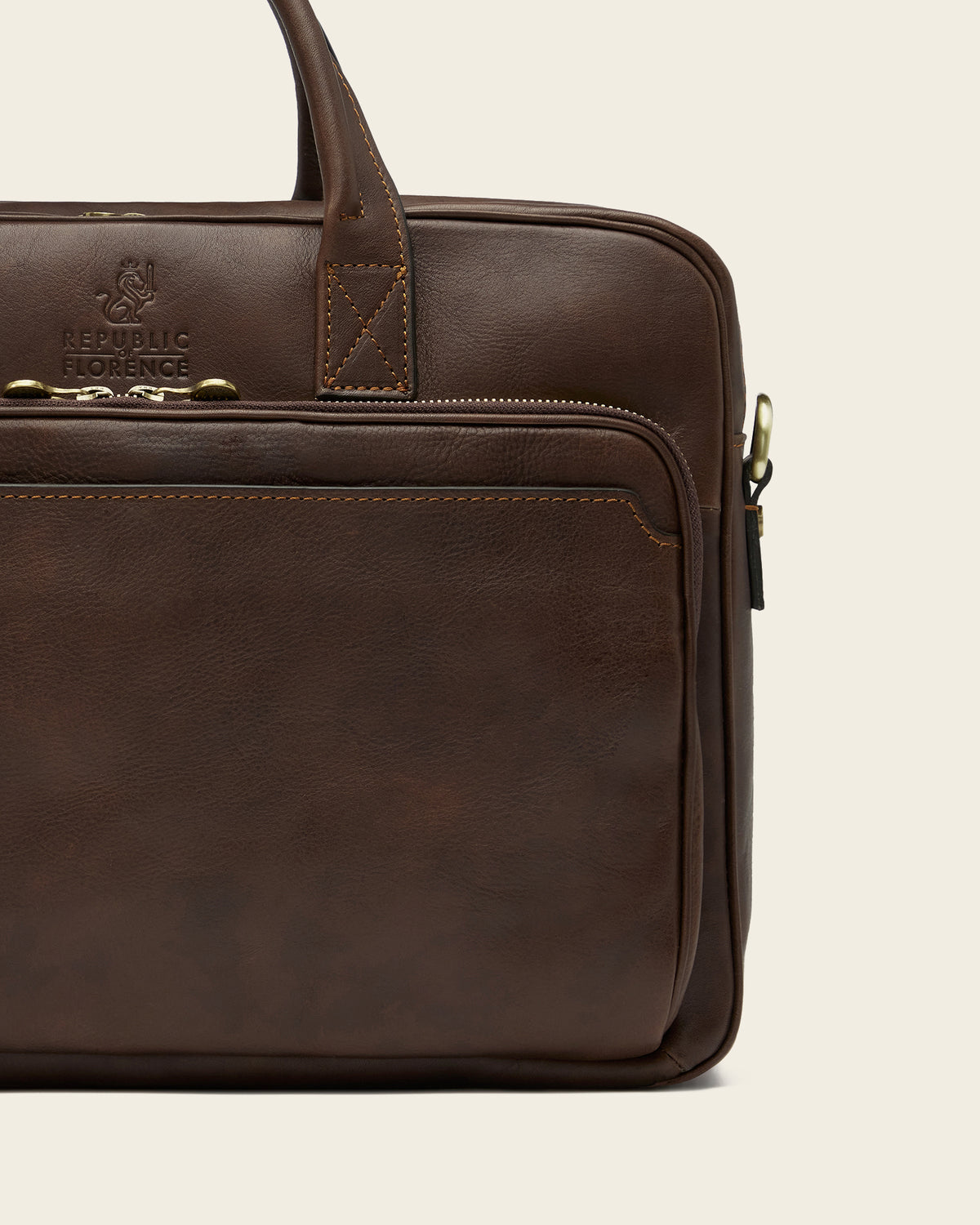 Pretoria Espresso - 15" Leather Laptop Briefcase