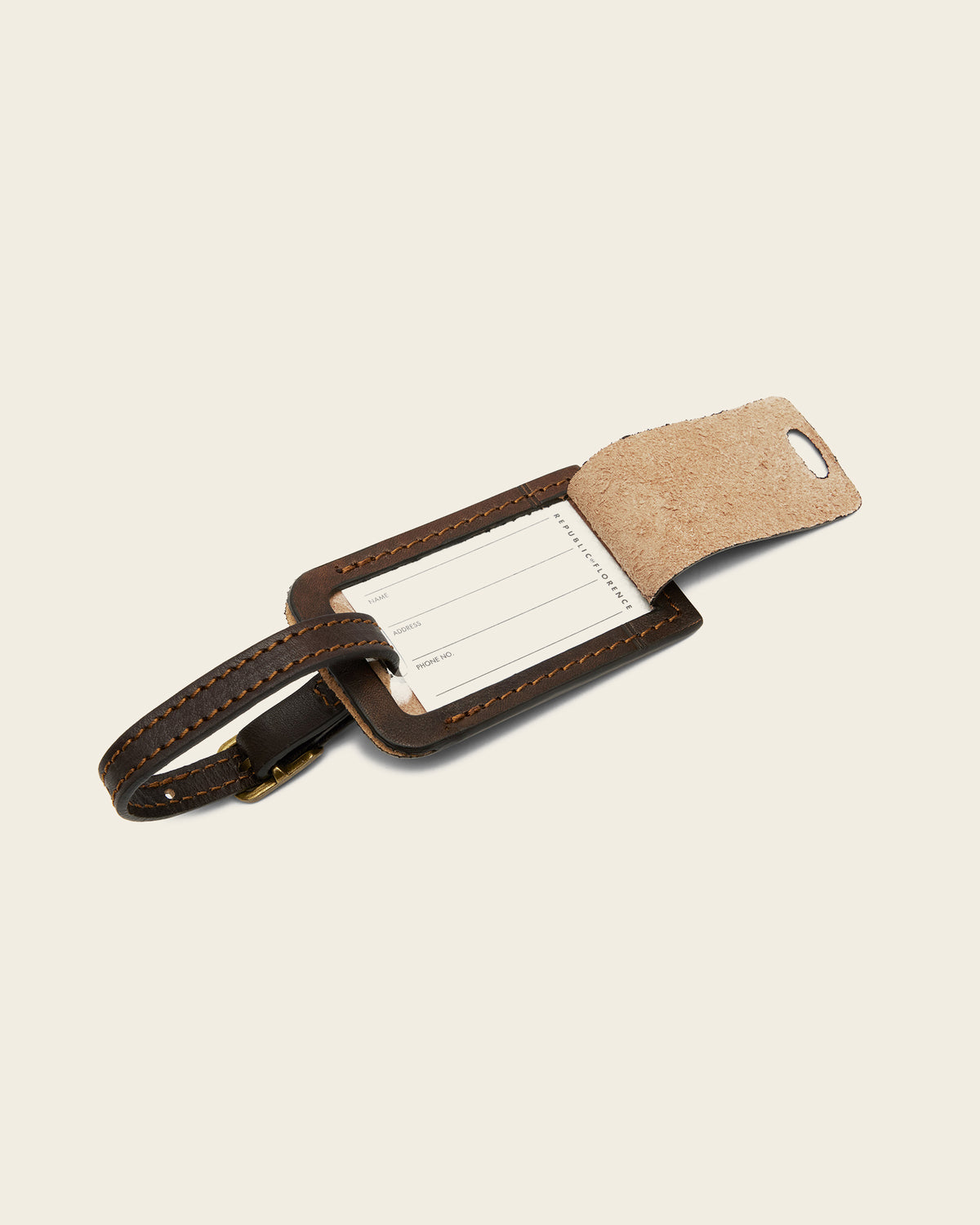 Tag Espresso - Leather Travel Tag