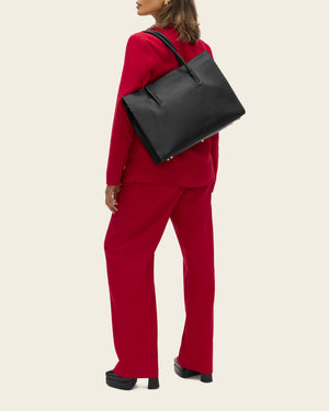 Donatella Matte Black Tote Bag