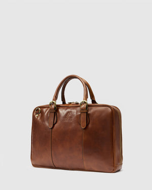 Madrid Earth - 16" Leather Briefcase