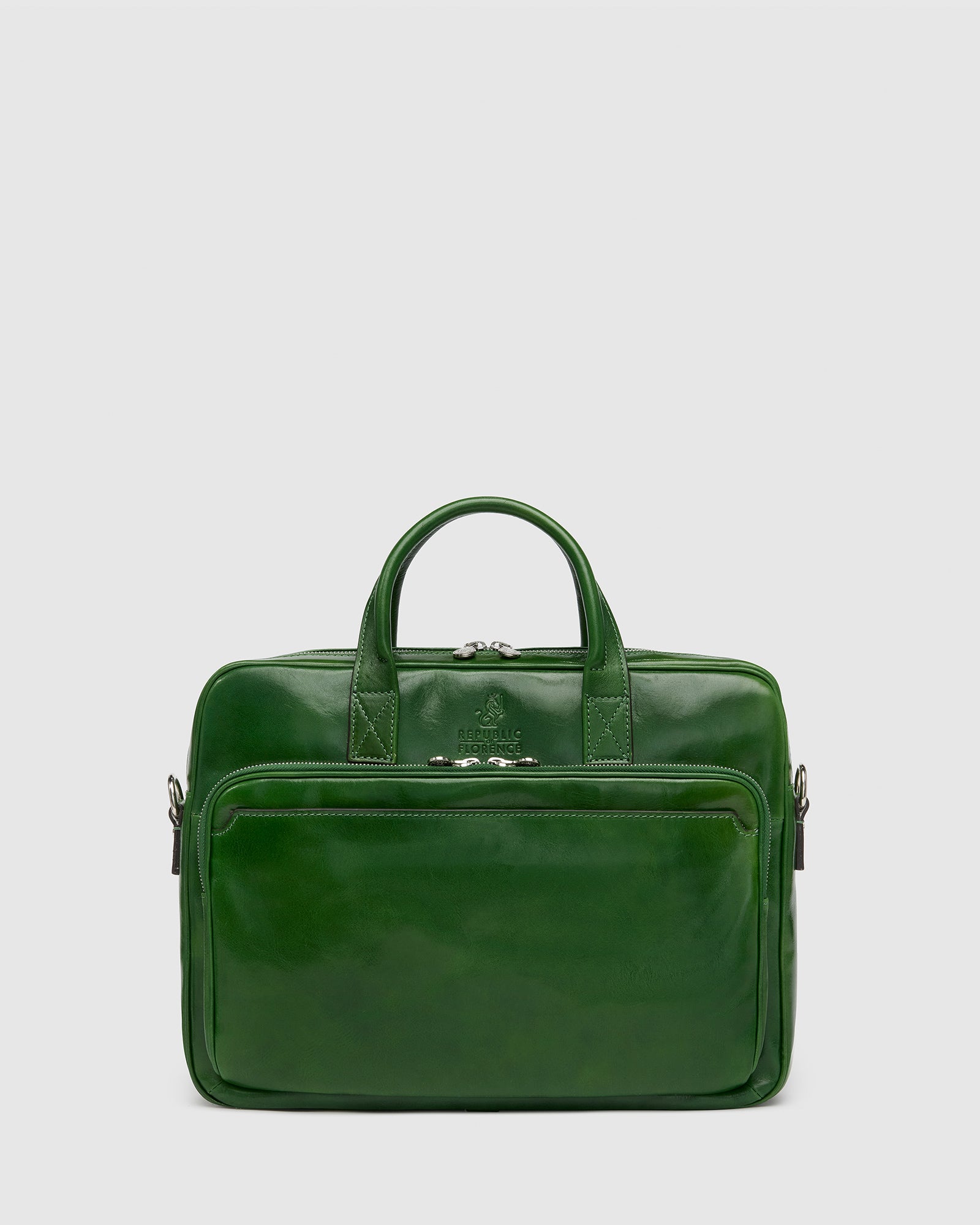 Pretoria Green - Leather Laptop Briefcase