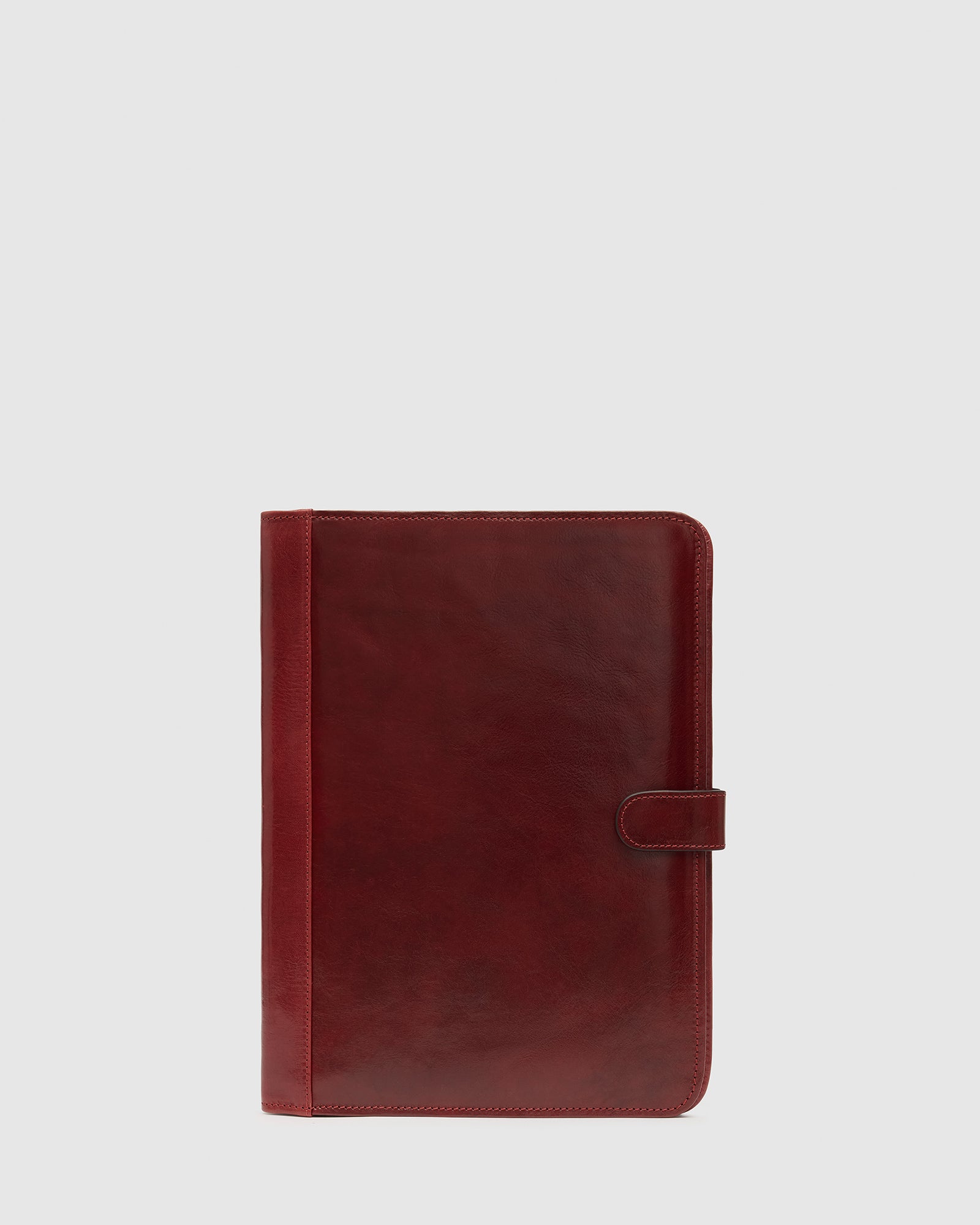Imperial Red - Clip On Leather Compendium