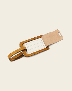 Tag Saffron - Leather Travel Tag