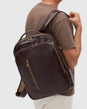 Belfast Espresso - Leather Backpack