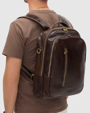 Belfast Espresso - Leather Backpack