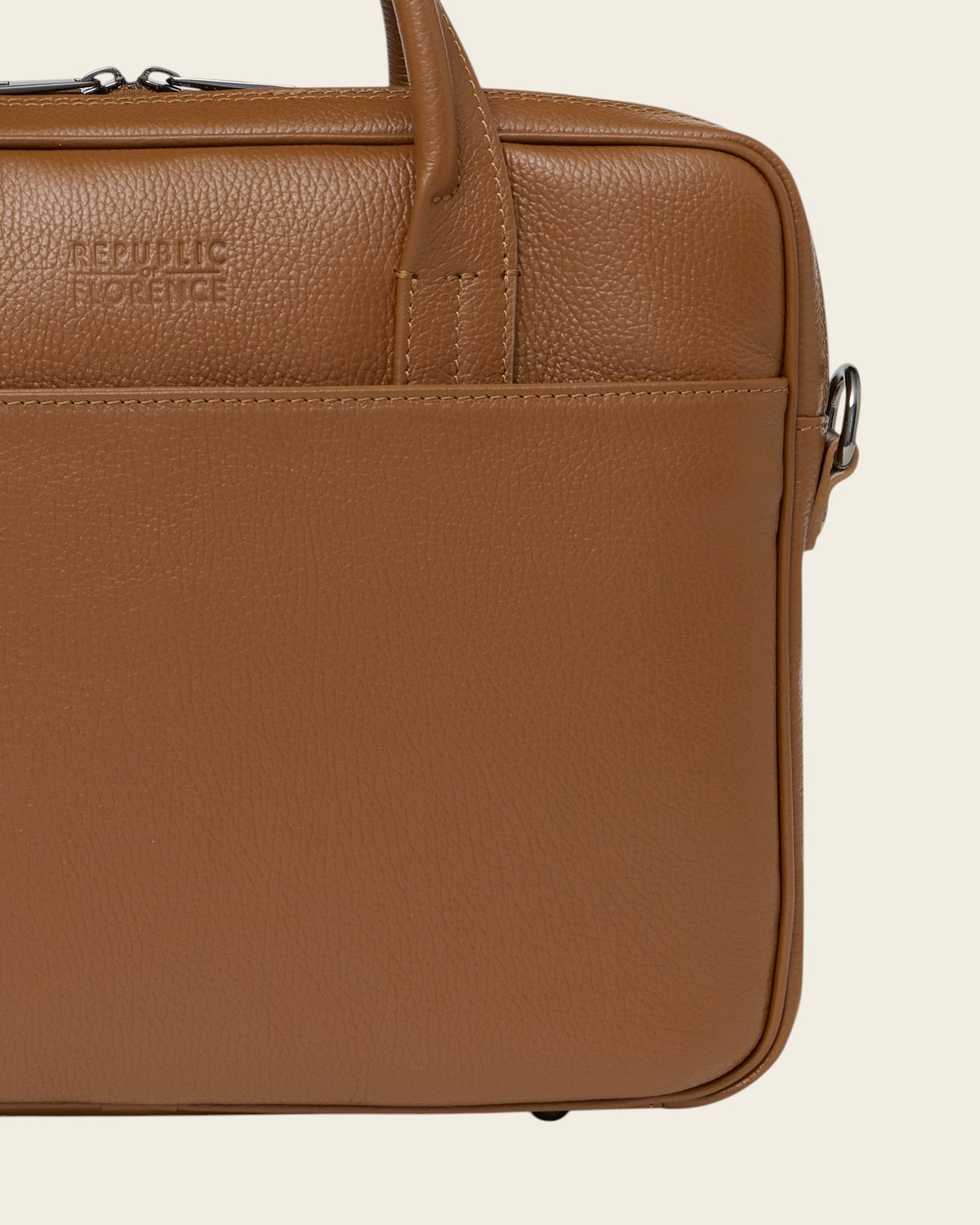 Glasgow Pebble Tan - 14" Leather Briefcase