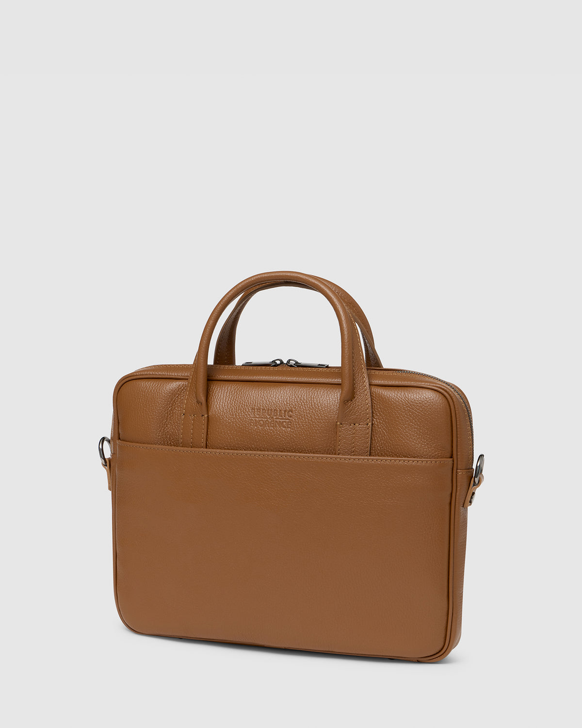 Glasgow Pebble Tan - 14" Leather Briefcase