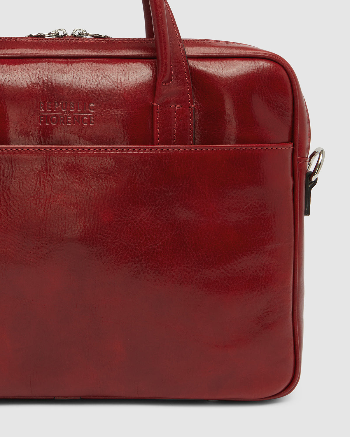 London Rosso - 14" Leather Briefcase