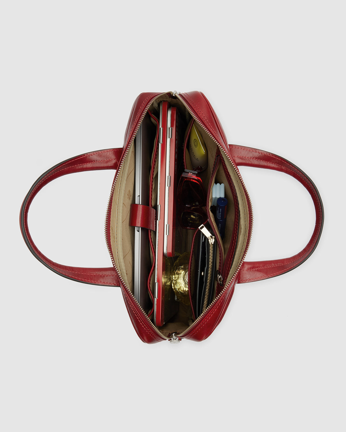 London Rosso - 14" Leather Briefcase