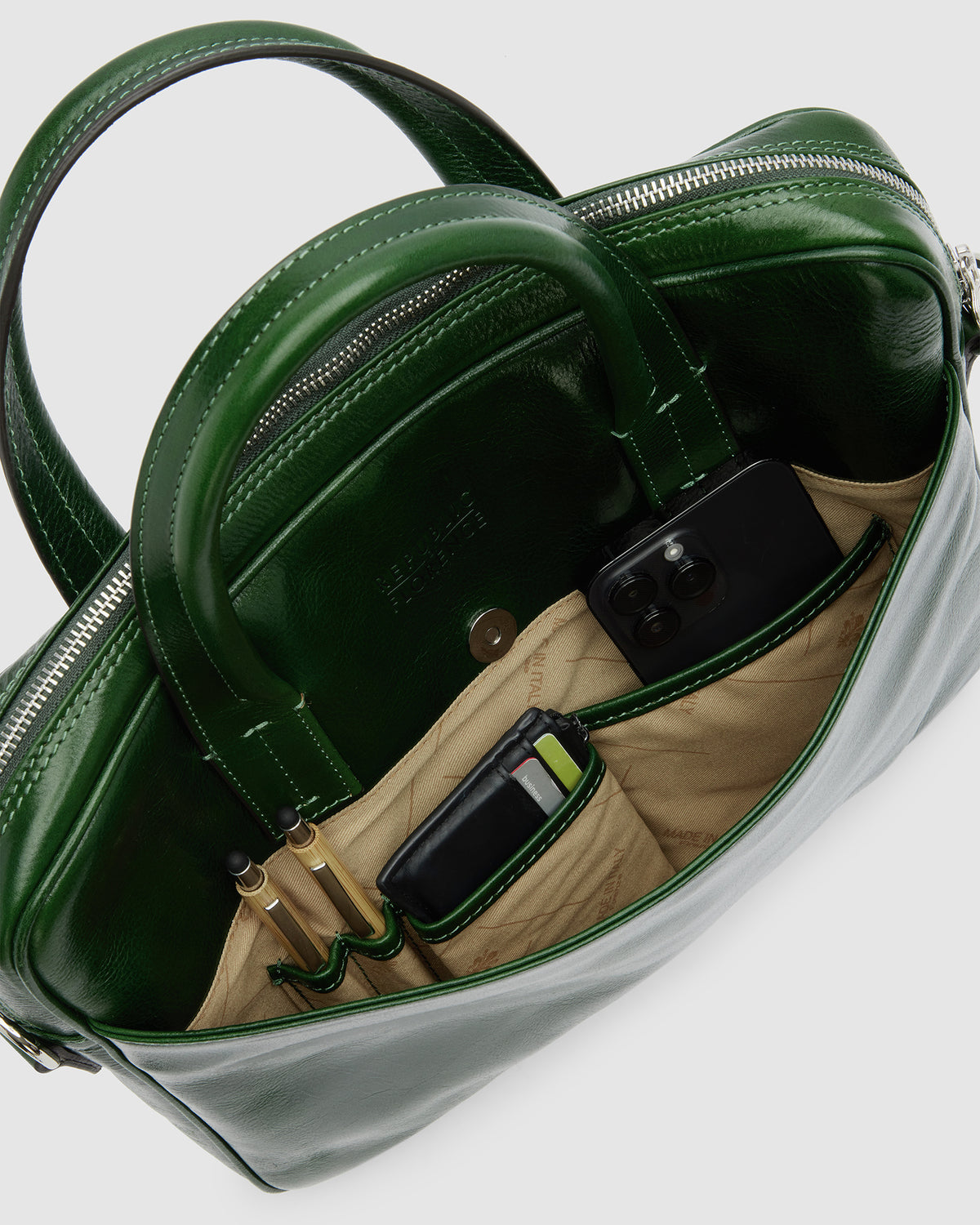 London Forest - 14" Leather Briefcase