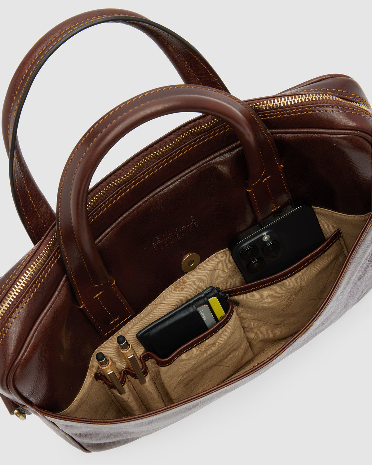 London Terra - 14" Leather Briefcase