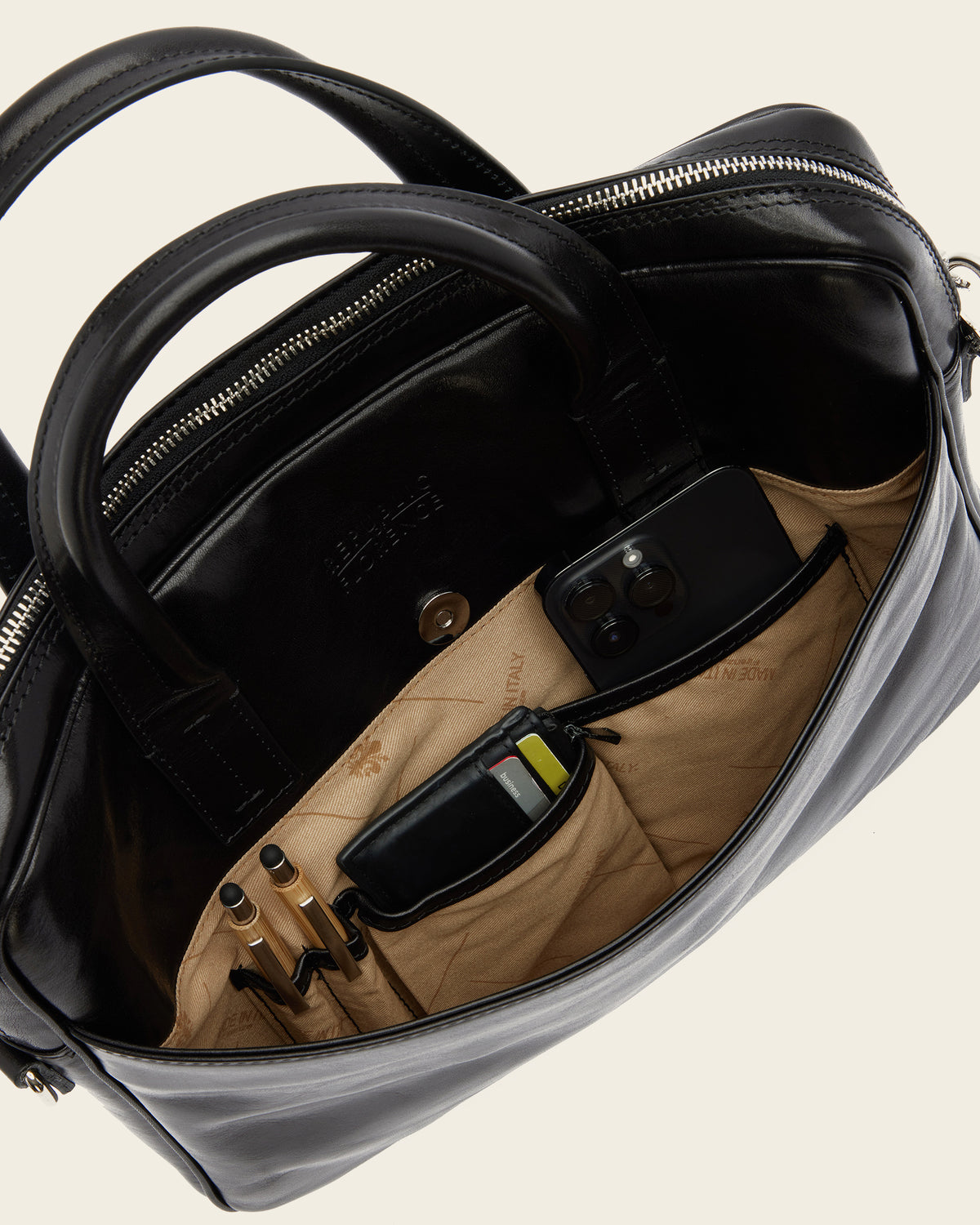 London Jet - 14" Leather Briefcase