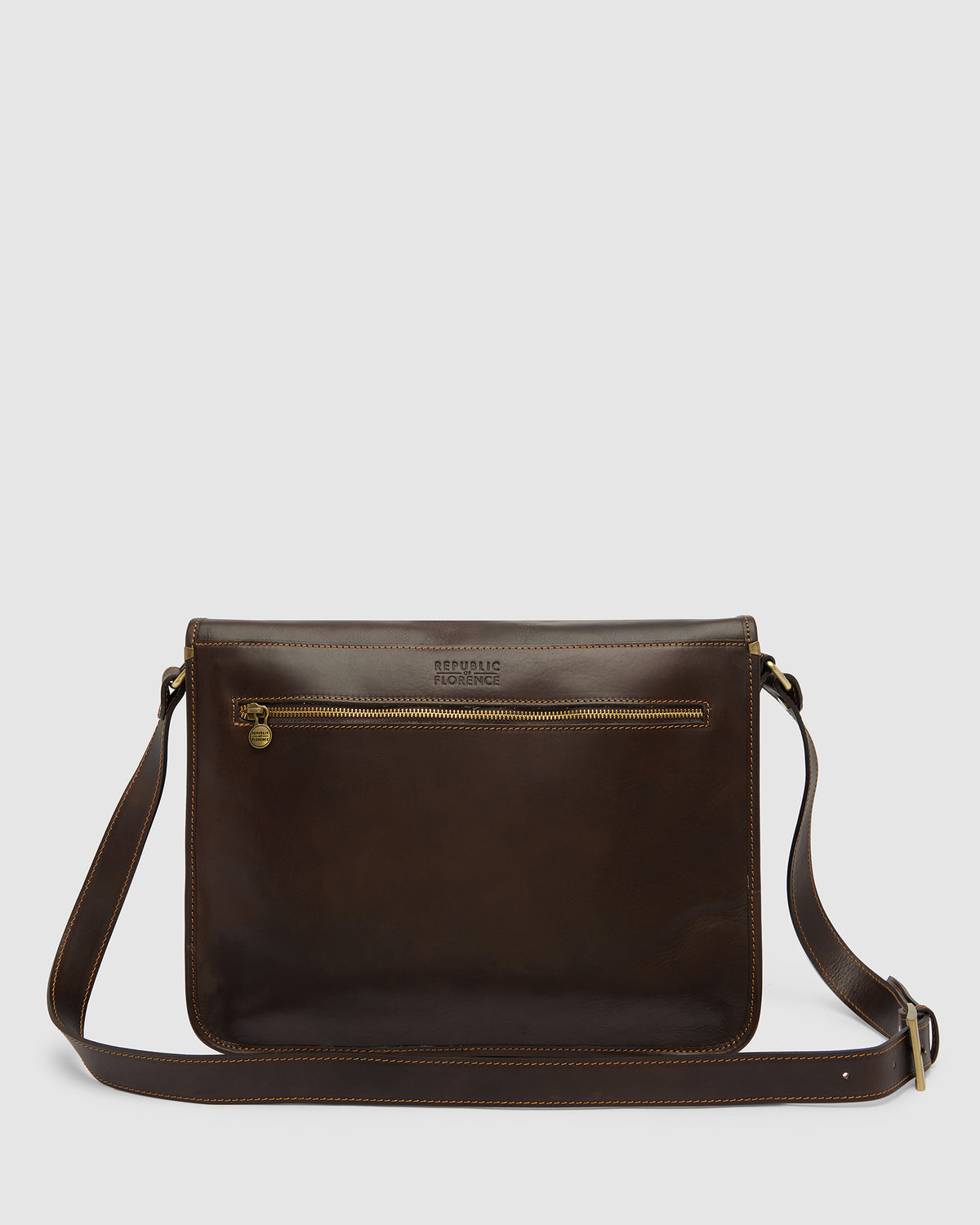Nero Espresso - 15" Leather Messenger Bag